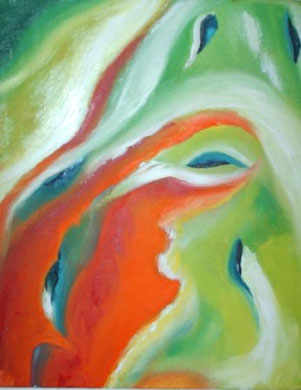 Abstrakt 11, Öl auf Leinwand 24 x 30 cm