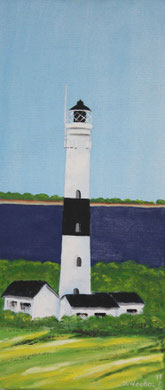Leuchtturm Sylt 30 x 40 cm. Öl auf Leinwand 