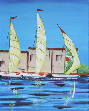 Hafen, Öl auf Leinwand 30 x 40  