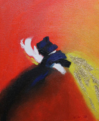 Abstrakt 10, Öl auf Leinwand 24 x 30 cm. 