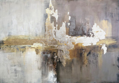 IT`S A DREAM, 70x100 cm, Acryl und Blattgold auf Leinen