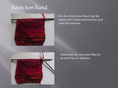 Stricken Anleitungen , Knötchenrand