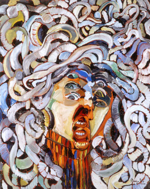 Medusa, huile sur toile, 80 x 100 cm, 1981.