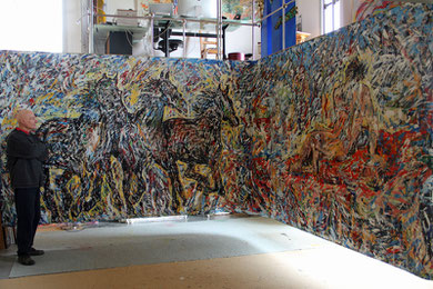 Renaissance, acrylique sur toile, 665 cm x 216 cm, 2013