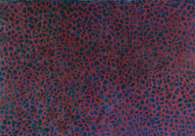 Gefüge 1999  Oel/Pastell auf Papier 76 x 108 cm