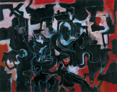 Schatten vergangener Zeiten 1994  Kreidestift/Pigment auf Papier 51 x 65 cm