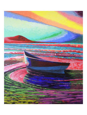 The boat  Acrylic on canvas 100x120 cm 2008