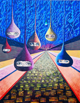 Glances from the future  80x100 cm  2011