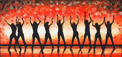 Dance to the joy  Acrylic on canvas 120x50 cm  2010