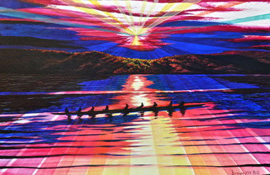 Rays on the lake 120x80cm  2009