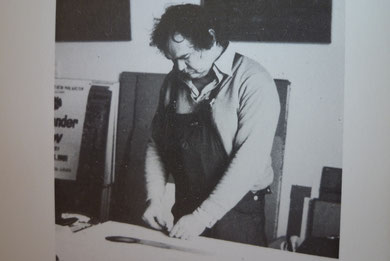 Ende der 80er Jahre bei der Arbeit im Atelier Düsseldorf