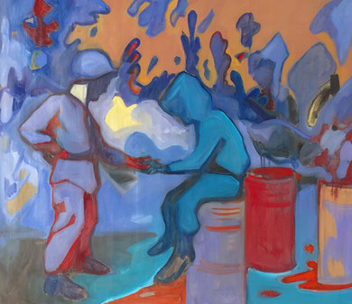 The fortune teller, 2019 - 90 x 110 cm, oil on canvas