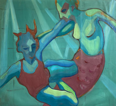 Mermaid, 2020 - 90 x 100 cm, oil on canvas