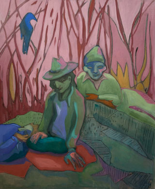 Pic nic, 2022 - 110 x 100 cm, oil on canvas