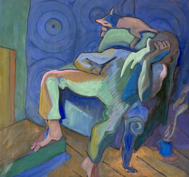 A cup of tea, 2022 - 95 x 110 cm, oil on canvas