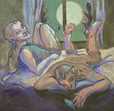 Bedtime story, 2025 - 75 x 90 cm, oil on canvas