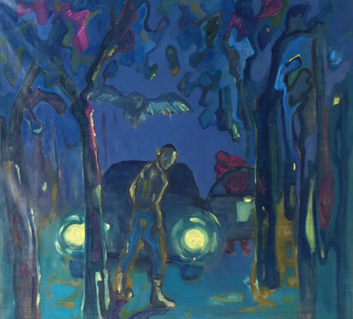 Night owls, 2018 - 110 x 120 cm, oil on canvas
