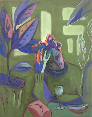 Conversation, 2022 - 65 x 50 cm, oil on canvas