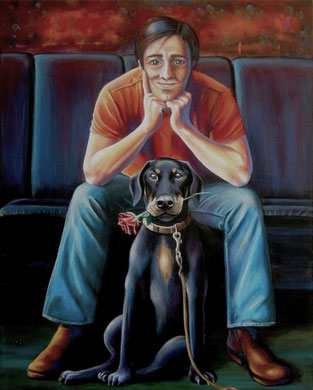 "Blind Date II"  80 x 100 cm Acryl auf LW
