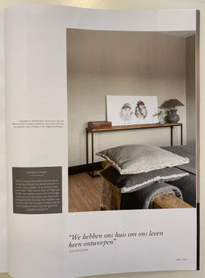 Magazines - Wonen Landelijke Stijl - Schilderij 'K heb je lief 50x100cm