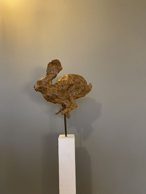 Bronze - Lièvre sur socle 27x27 cm -