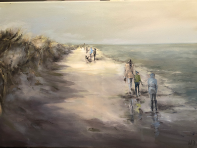 Spaziergang am Strand 50x70