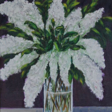 Flieder,30 x 40 cm, Öl auf Leinwand,