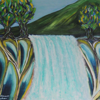 Sommer, 60 x 50 cm. Öl auf Leinwand