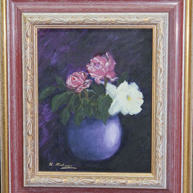 Rose 20 x 25 cm, Öl auf Leinwand, 