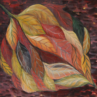 Herbst, 60 x 50 cm. Öl auf Leinwand