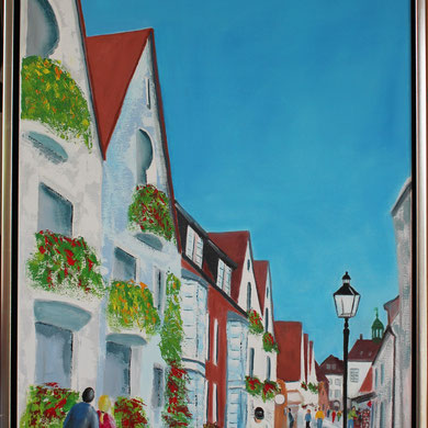 Husum 80 x 40 cm. Öl auf Leinwand