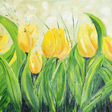 Tulpen, 40 x 40 cm,  