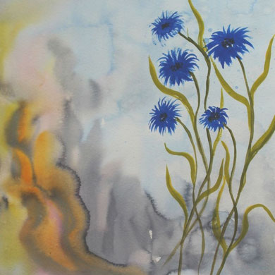 Kornblumen, modern Art