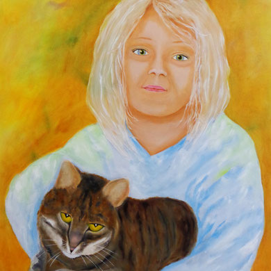 Schwedenmädel 80x100 cm, Öl auf Leinwand