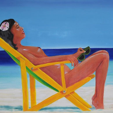 Karibische Träume, 60 x 80 cm, Öl auf Leinwand, 