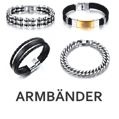 Männer Armbänder / Armketten von My Bijouterie. Grosse Auswahl an akutellen Trends wie Königsketten Armband, Motorradketten Armband, Panzer Armband, Leder- und Silikon Armband.