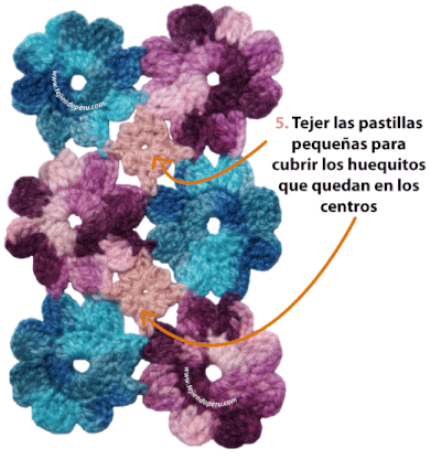 Cómo tejer un a flor o pastilla redonda a crochet