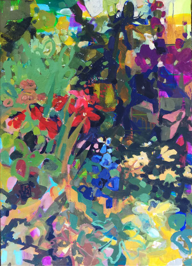 Das Feuer des Sommers, 2024, 50 x 70 cm, Acryl auf Leinwand, CHF 1'450
