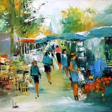 "Lumière de juillet" - 60x60 - vendue - direction Etats-Unis
