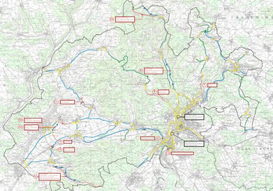 Ausschnitt aus dem Teilrichtplan Radwege