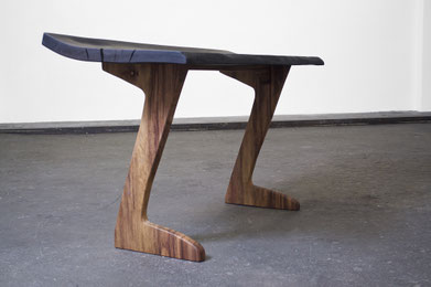 C1269 · Bog Oak, Curupay, Desk, console, sculpture, woodworking, interiordesign, woodsculptures, art, woodart, wooddesign, decorativewood, originalartwork, modernwoodsculpture, joergpietschmann, oldwood,organicwood, interiordesign,stand