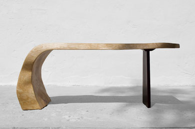 C1248 · Ash, Bog Oak, Desk, console, sculpture, woodworking, interiordesign, woodsculptures, art, woodart, wooddesign, decorativewood, originalartwork, modernwoodsculpture, joergpietschmann, oldwood,organicwood, interiordesign,stand