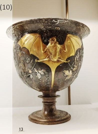 Coupe chauve-souris dorée de Henri Husson, Collection Art Nouveau du Musée des Arts Décoratifs de Paris