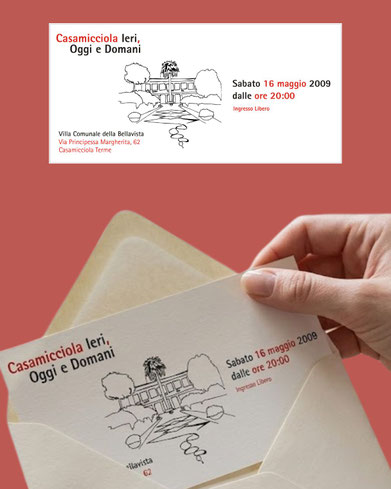Grafica per l'invito alla partecipazione dell'apertura del Museo Civico di Casamicciola