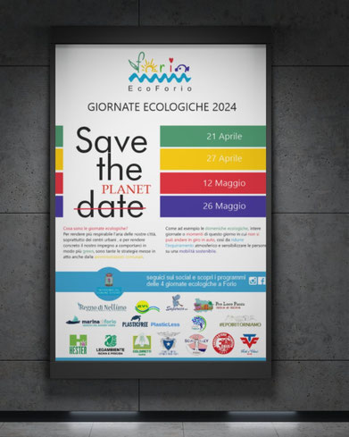 Grafica per la presentazione delle 4 Domeniche Ecologiche ne lComnune di Forio