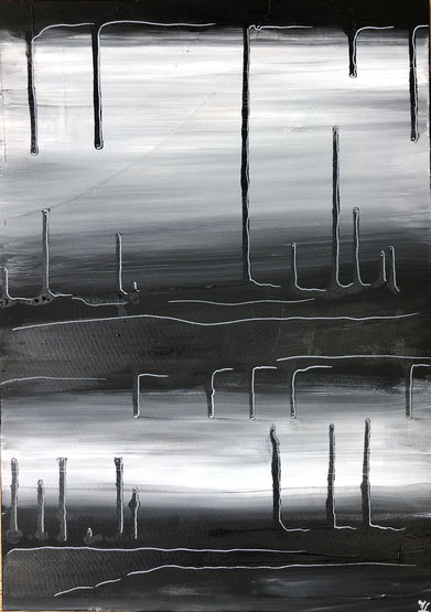 "rebel rebel" - 50 X 70 X 2 cm