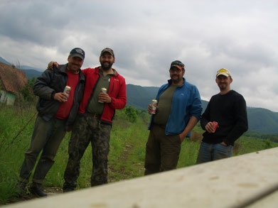 Unser Team: vlnr: Günther, Bernhard, Georg und Wolfgang