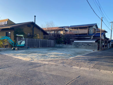 福岡県福岡市解体工事とその後の駐車場新設