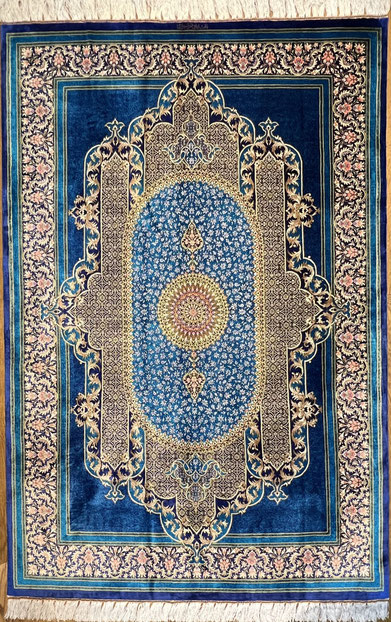 QUM SILKドザール200X140 - ペルシャ絨毯 キリム ペルシャン QUM SILKドザール200X140 - ペルシャ絨毯 キリム ペルシャン