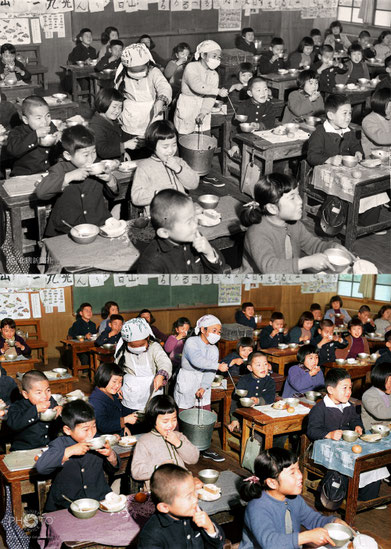 1958（昭和33）年1月9日、金沢市の味噌蔵町小（現兼六小）